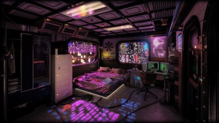 Интерьер в стиле cyberpunk