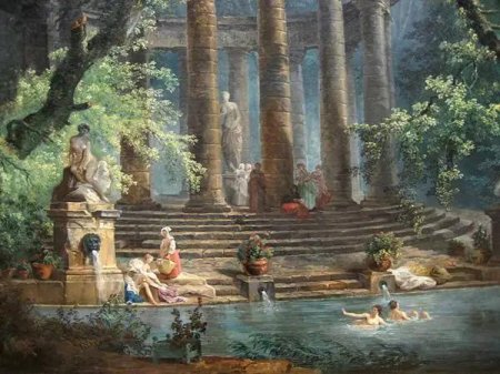 Юбер робер the bathing pool