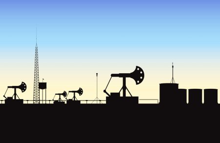Нефтяная буровая вышка вектор