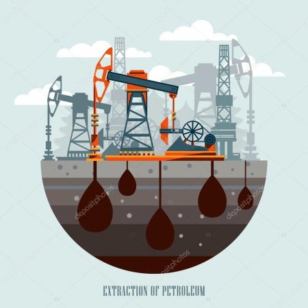 Добыча нефти вектор