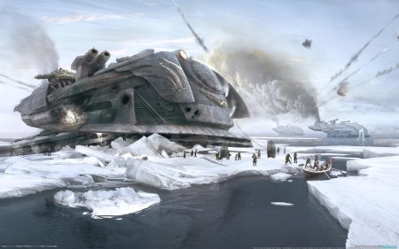 Инопланетный корабль во льдах
