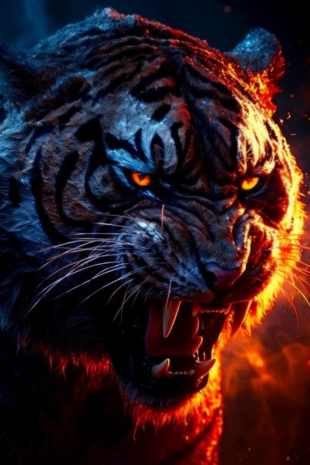 Angry tiger