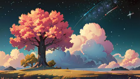 Пиксель арт природа