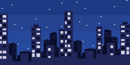 Город пиксель арт