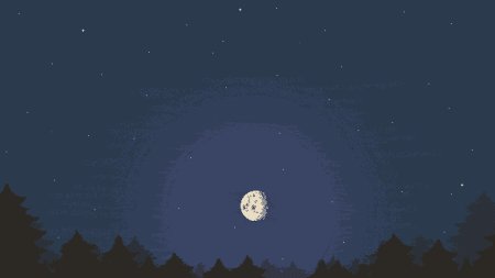 Ночное небо пиксель арт