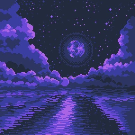 Небо пиксельное