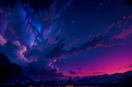 Аниме пейзаж светлые