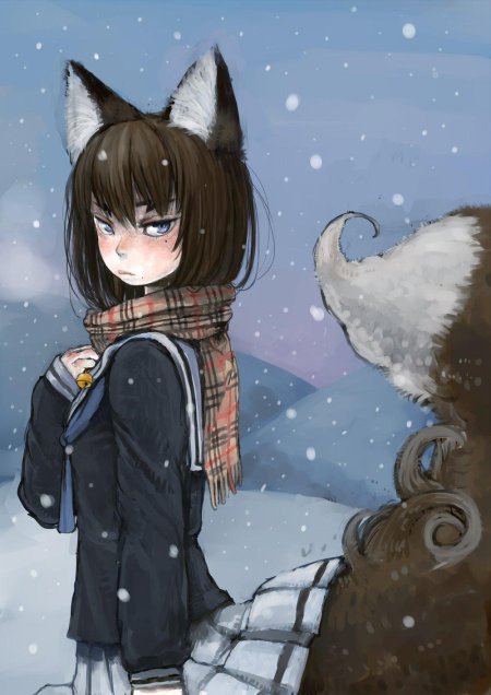 Лиса аниме арт