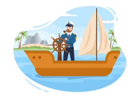 Капитан корабля рисунок