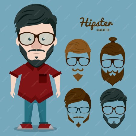Hipster character
