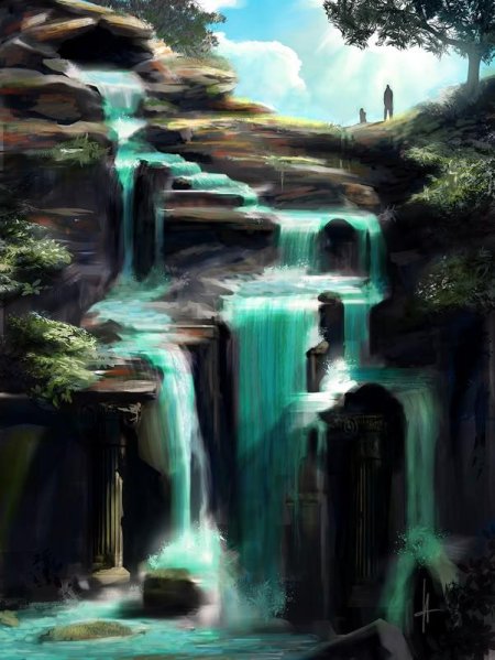 Сказочный водопад