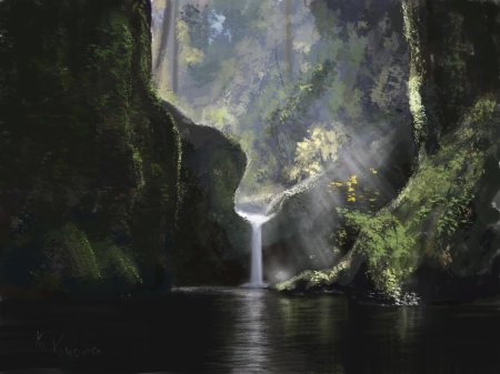 Водопад природа