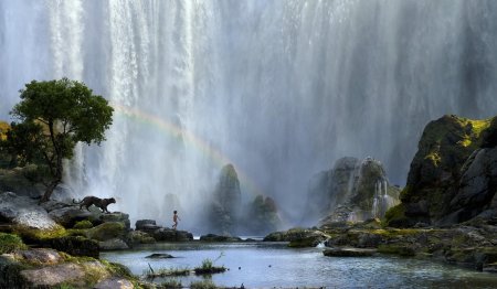Водопад в джунглях