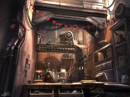 Sci fi комната бункер
