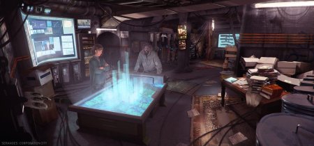 Концепт арт sci fi лаборатория