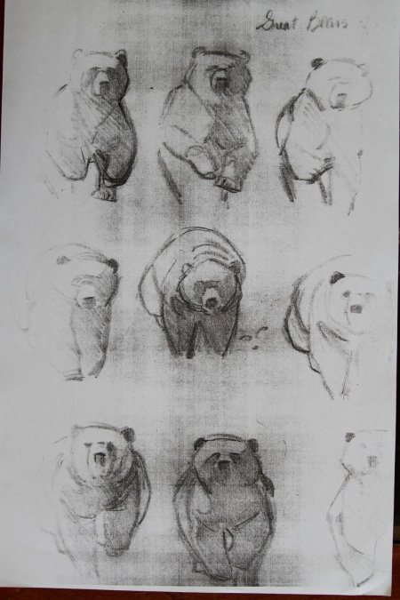 Медведь рисунок карандашом