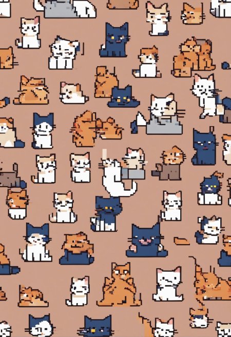 Пиксельные коты