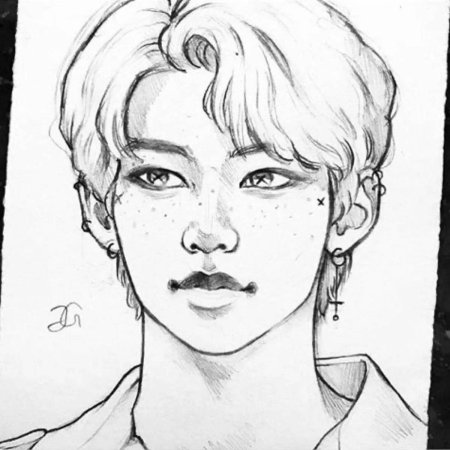 Феликс stray kids рисунок