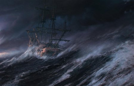 Пираты карибского моря корабль шторм