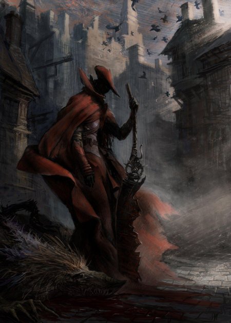 Bloodborne art охотник