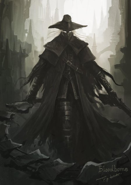 Bloodborne the old hunters art