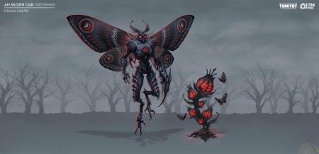Mothman человек мотылек art