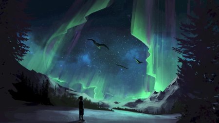 Северное сияние арт