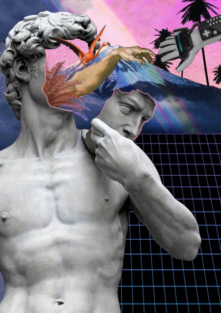 Давид микеланджело vaporwave