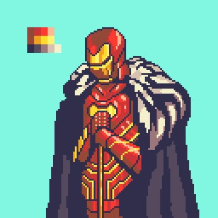 Железный человек pixel art