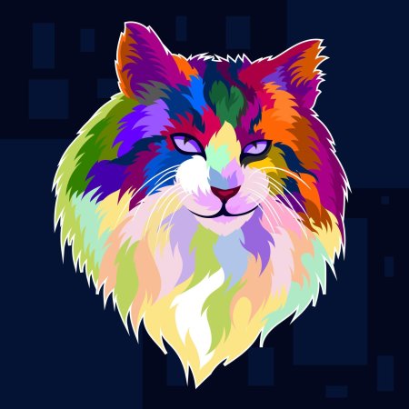 Кошки в стиле поп-арт