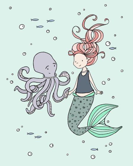 Рисунок на тему русалка