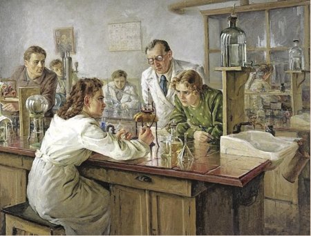 Биохимики. художник юрий гусев.