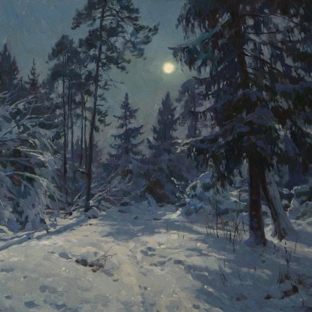 Зимний лес картины русских художников