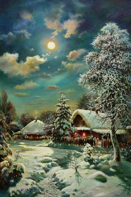 Зимняя ночь в живописи