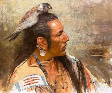 Художник zhou shu liang индейцы