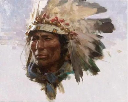 Художник zhou shu liang индейцы