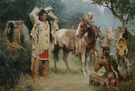 Художник zhou shu liang индейцы