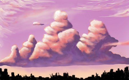 Красивые облака рисунок