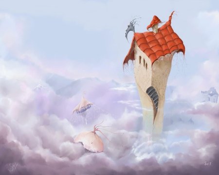 Фантастический дом рисунок