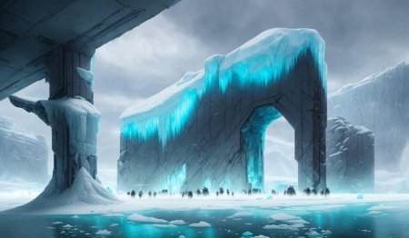 Ледяная стена в антарктиде