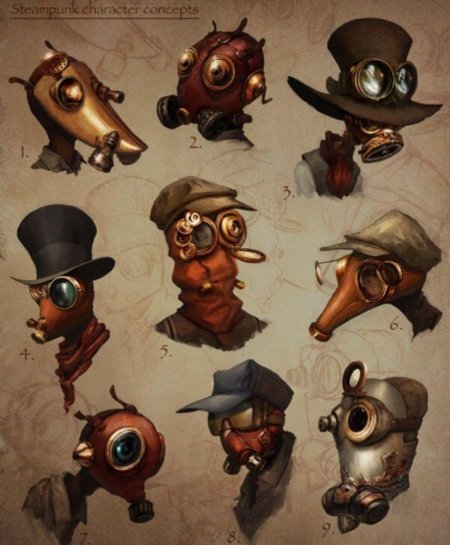 Character concept art стимпанк