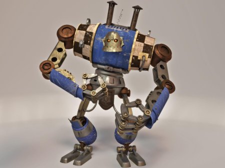 3ds max steampunk робот