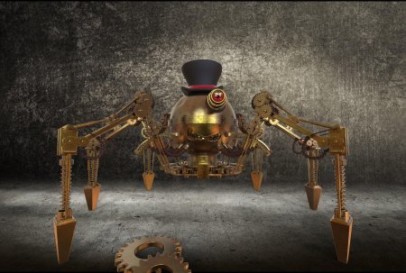 3ds max steampunk робот