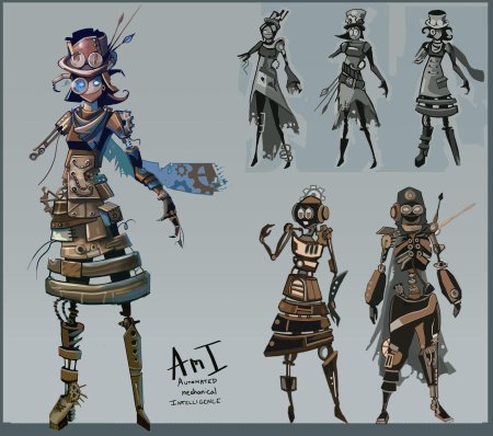 Character concept art стимпанк