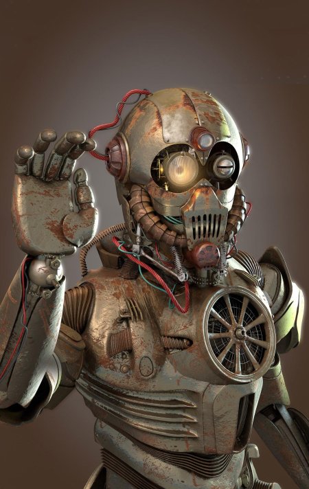 3ds max steampunk робот