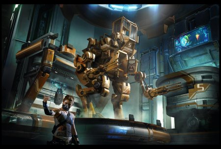 Робот завод арт sci fi