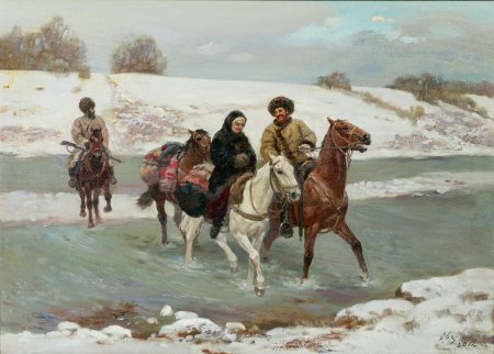 Рубо франц алексеевич казаки у горной речки