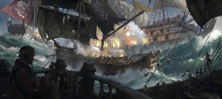 Морское сражение абордаж