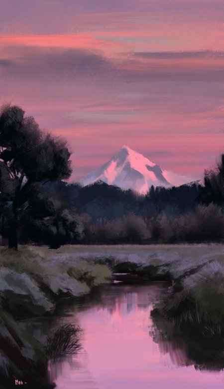 Пейзажи красками