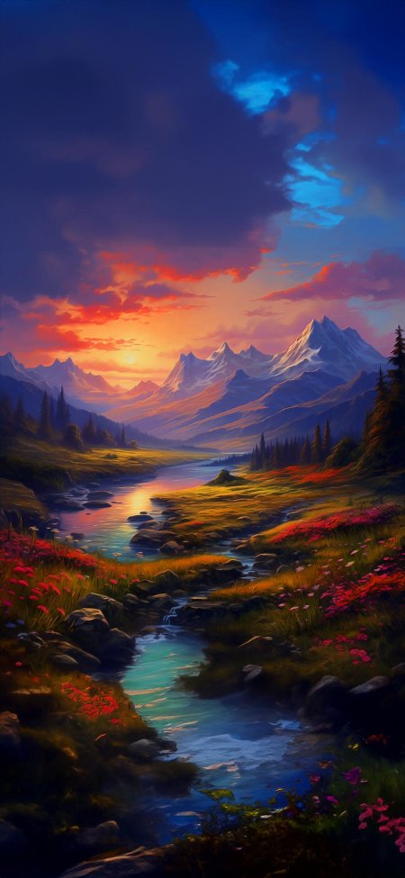 Пейзаж закат